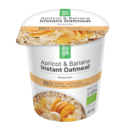 Porridge Bio din ovaz integral cu caise si banane