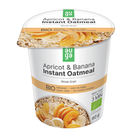 Porridge Bio din ovaz integral cu caise si banane, 60 g, Auga