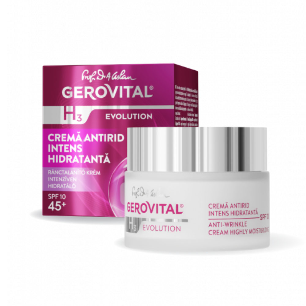 Crema antirid intens hidratanta 45+ Gerovital H3 Evolution, 50 ml, Gerovital