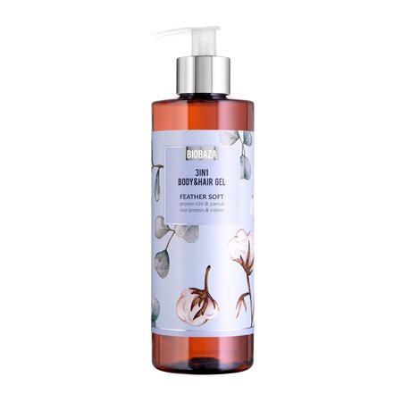 Sampon si gel de dus cu proteina din orez si ulei de bumbac Feather Soft