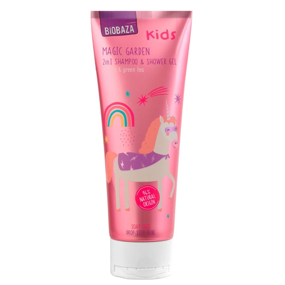 Sampon si gel de dus natural pentru copii Magic Garden, 250 ml, Biobaza