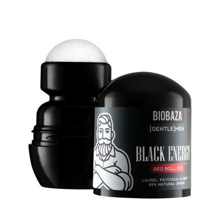 Deodorant natural pe baza de piatra de alaun pentru barbati Black Energy, 50 ml, Biobaza 544423