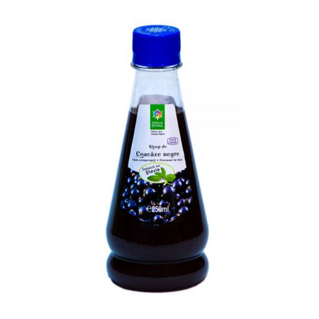 Sirop de coacaza negre indulcit cu stevie