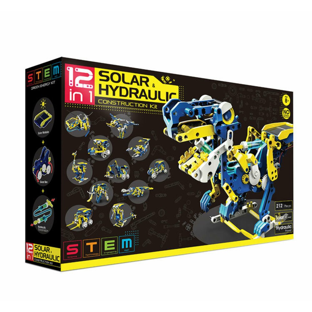 Kit de constructie roboti solari si hidraulici 12 in 1, +8 ani, 230 piese, The Source