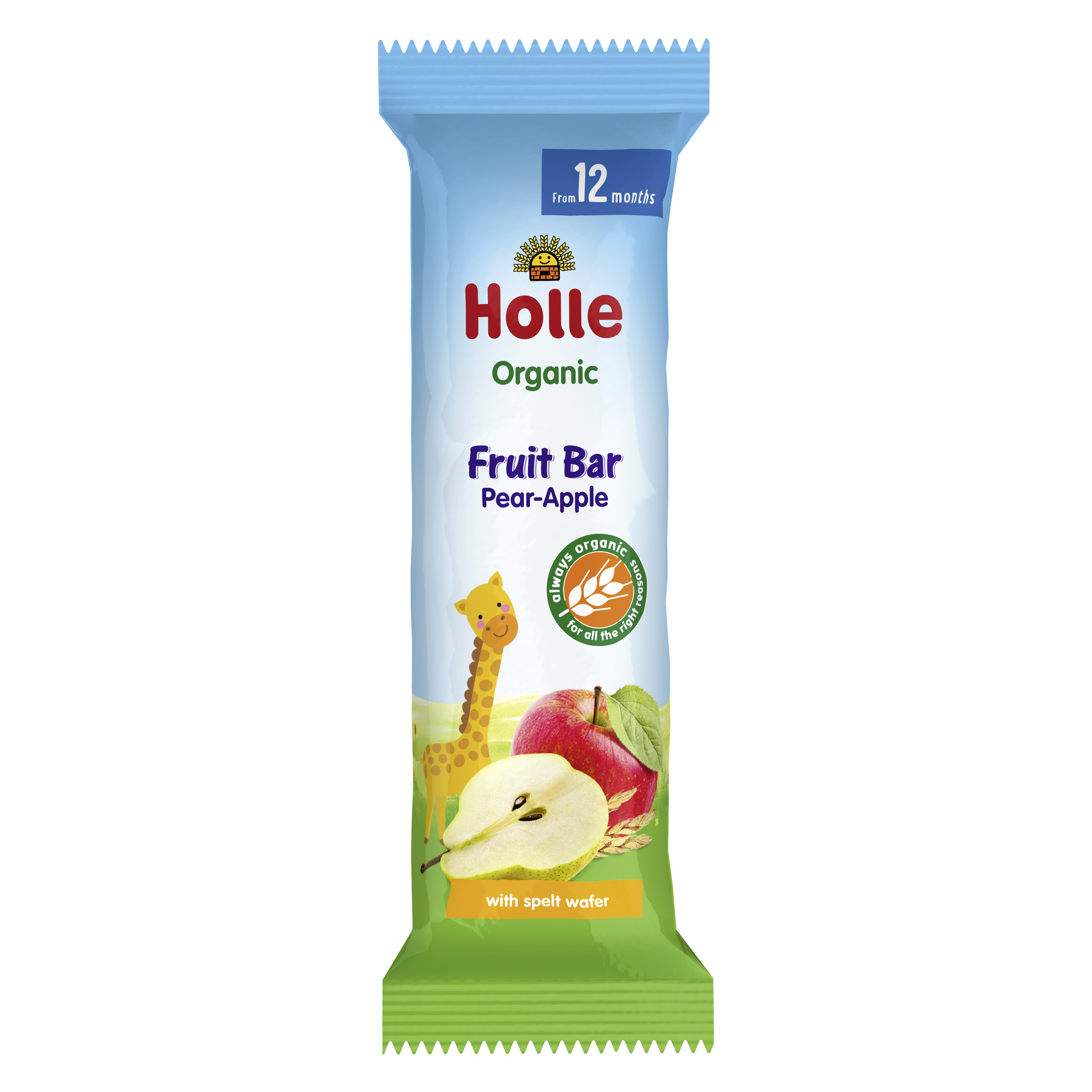 Baton Eco cu cereale, mere si pere, +12 luni, Holle Baby Food