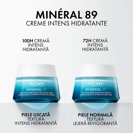 Crema intens hidratanta pentru ten uscat Mineral 89, 50 ml, Vichy 811922