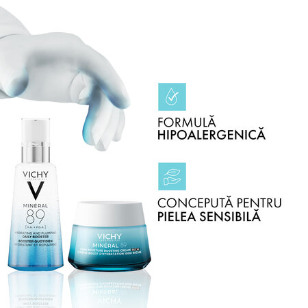 Crema intens hidratanta pentru ten uscat Mineral 89, 50 ml, Vichy 811918