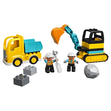 Camion si excavator pe senile Lego Duplo 10931, +2 ani, Lego 498624