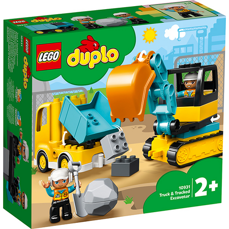Camion si excavator pe senile Lego Duplo 10931