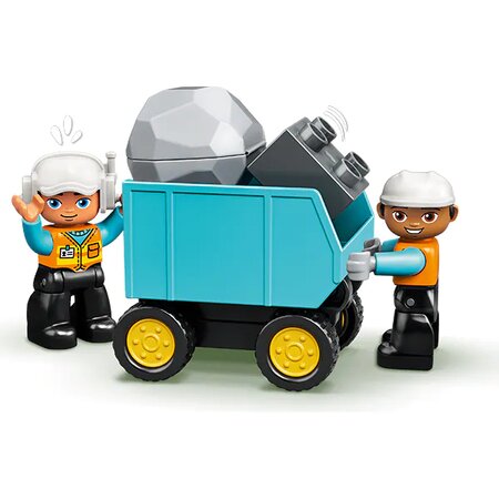 Camion si excavator pe senile Lego Duplo 10931, +2 ani, Lego 498626