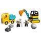 Camion si excavator pe senile Lego Duplo 10931, +2 ani, Lego 498624