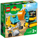 Camion si excavator pe senile Lego Duplo 10931, +2 ani, Lego 498622