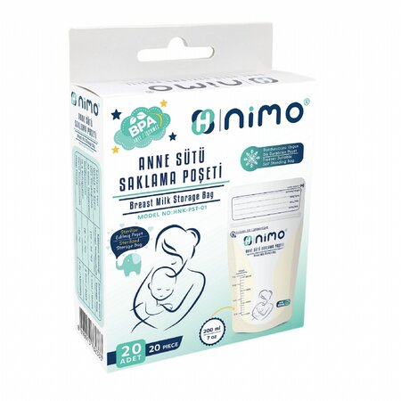 Pungi de stocare a laptelui matern, 20 buc, Nimo 544637