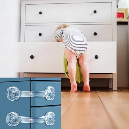 Siguranta multifunctionala pentru dulapuri, Transparent, 2 bucati, Car Boy 544690