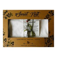 Set lenjerie pentru patut, 3 piese, Alb Premium, Sweet Nest