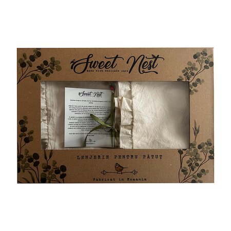Set lenjerie pentru patut, 3 piese, Ivoire Premium