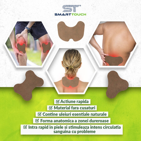 Plasturi cu pelin pentru dureri cervicale, 6 bucati, Smart Touch 544877