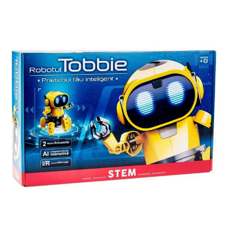 Robot interactiv Stem Tobbie cu kit de constructie