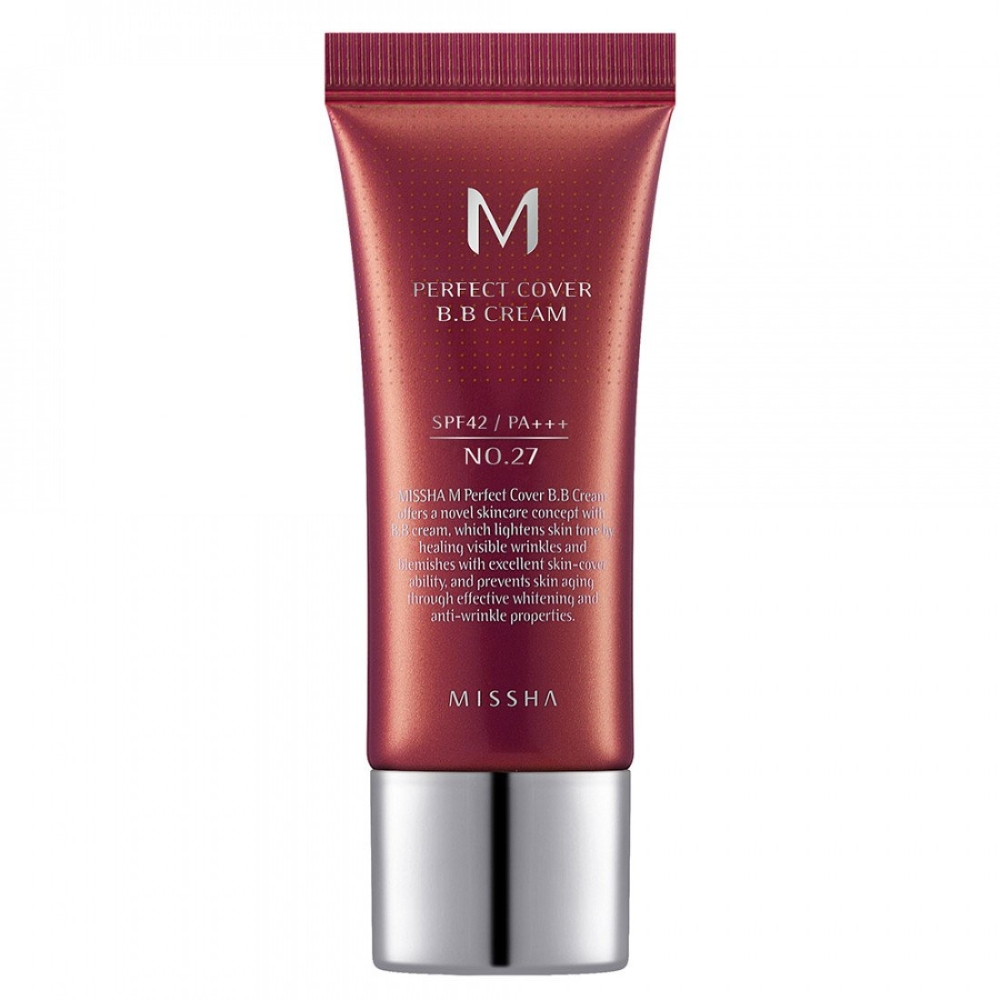 BB Cream M Perfect Cover SPF42/PA+++, 20 ml, nuanta 27, Missha