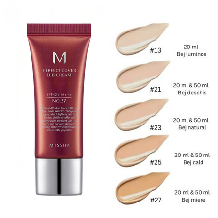 BB Cream M Perfect Cover SPF42/PA+++, 20 ml, nuanta 27, Missha 769863