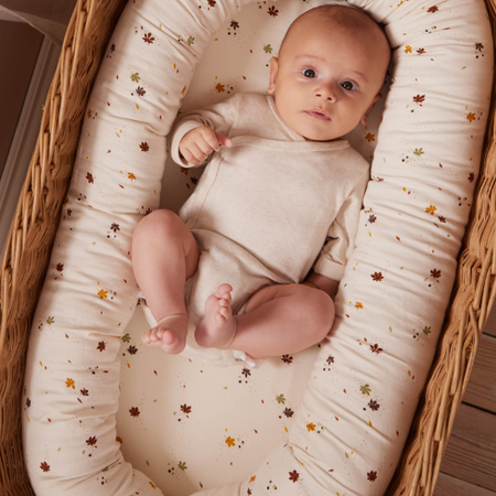 Babynest din bumbac organic Chestnuts, Filibabba 545217