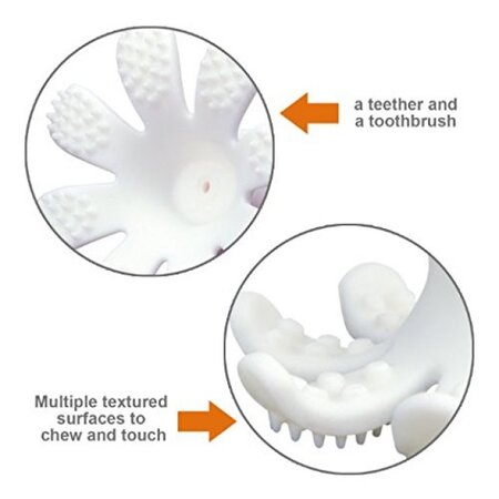 Inel gingival din silicon Octopus, Rosu, Mombella 545249