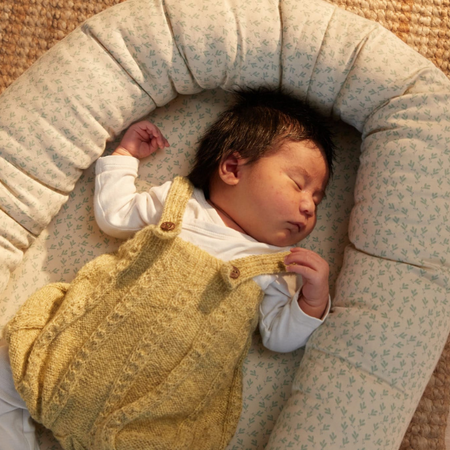 Babynest din bumbac organic, Tender Green, Filibabba 545245