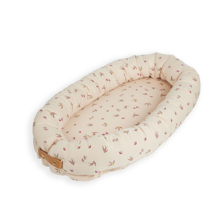 Babynest din bumbac organic, Swallow Rose