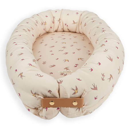 Babynest din bumbac organic, Swallow Rose, Filibabba 545297