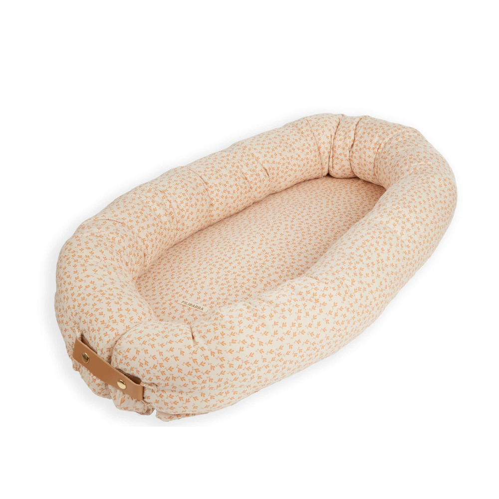 Babynest din bumbac organic, Breezy Harmony Sandy, Filibabba