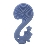 Inel gingival din silicon Veverita, Light Blue, 3 luni+, 1 bucata, Mombella