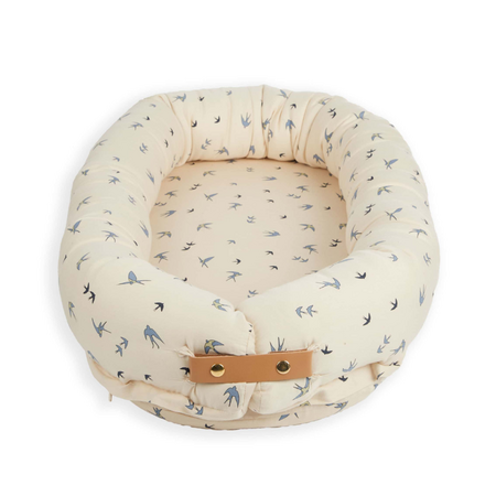 Babynest din bumbac organic, Swallow Blue, Filibabba 545342