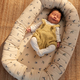 Babynest din bumbac organic, Swallow Blue, Filibabba 545336
