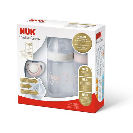 Set pentru nou nascuti Nature Sense, Roz, Nuk 545442