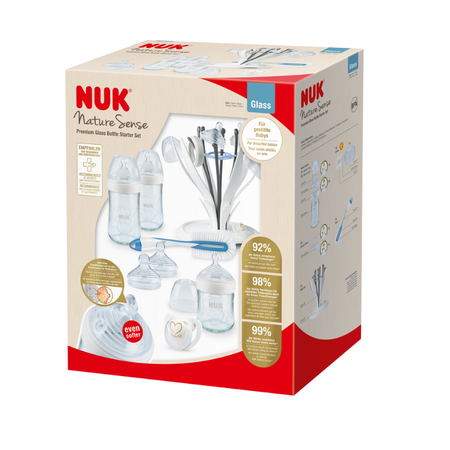 Set biberoane din sticla si accesorii, Nuk 545453