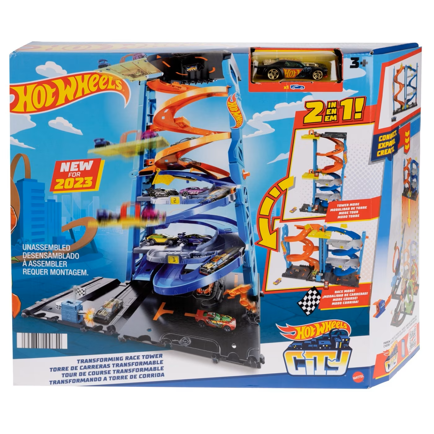 Set de joaca Hot Wheels City Turnul de curse, 3 ani+, Hot Wheels