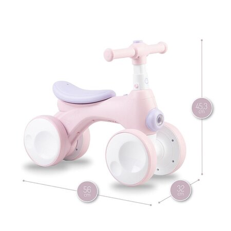 Bicicleta cu lumini, sunet si difuzor de balonase Tobis, Pink, +2 ani, Momi 545543
