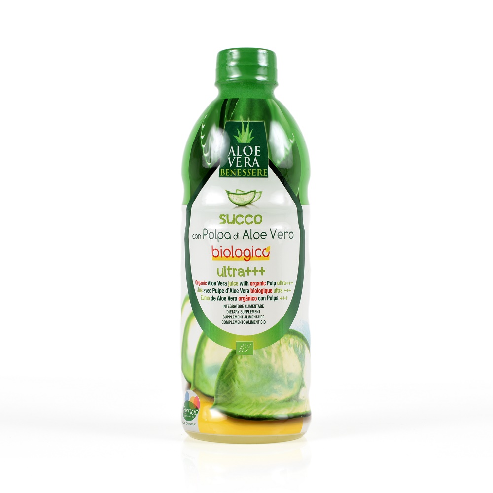 Suc aloe vera pulpa bio ultra +++, 1 litru, Benessere