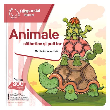 Carte interactiva, Animale Salbatice si puii lor, Raspundel Istetel 545572