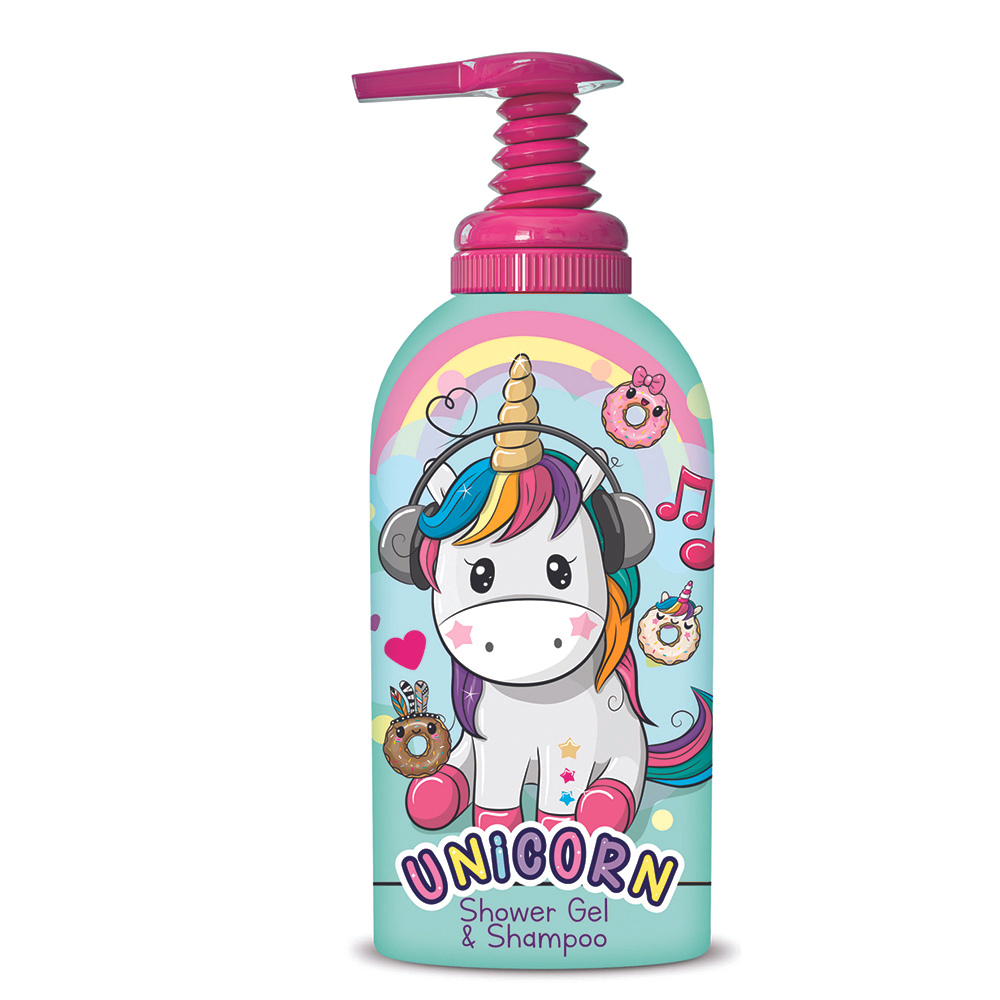 Gel de dus si sampon Unicorn Music, 1000 ml, Bi Es