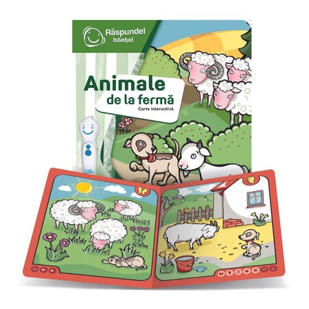 Carte interactiva, +2 ani, Animale de la Ferma, Raspundel Istetel 545585