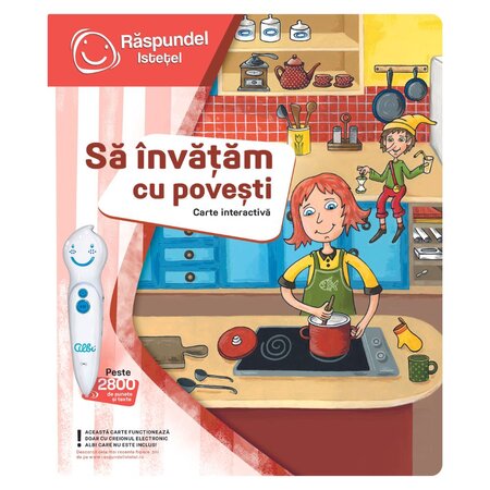 Carte interactiva, +3 ani, Invatam cu Povesti, Raspundel Istetel 545594