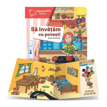 Carte interactiva, +3 ani, Invatam cu Povesti, Raspundel Istetel 545591