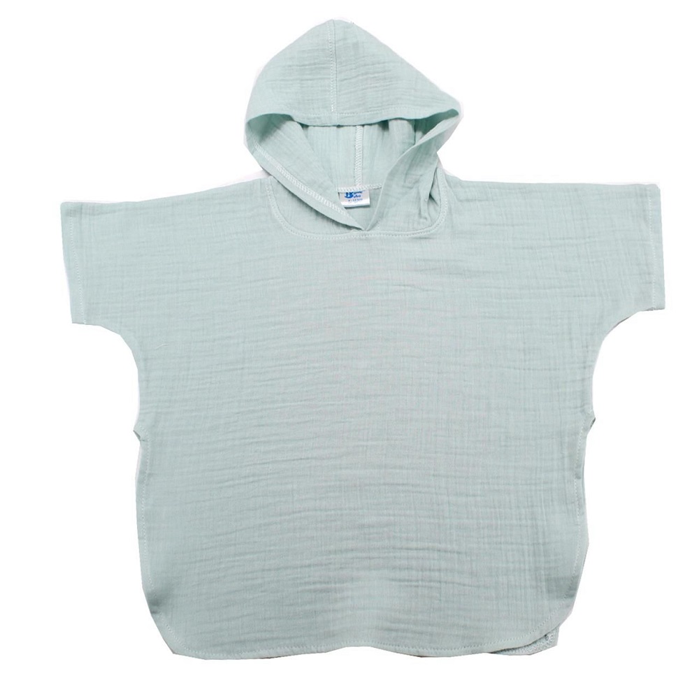 Poncho din muselina cu gluga, 9 - 12 luni, Mint, Baltic Bebe