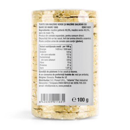 Turte din hrisca cu sare de mare, 80 gr, Pronat 781471