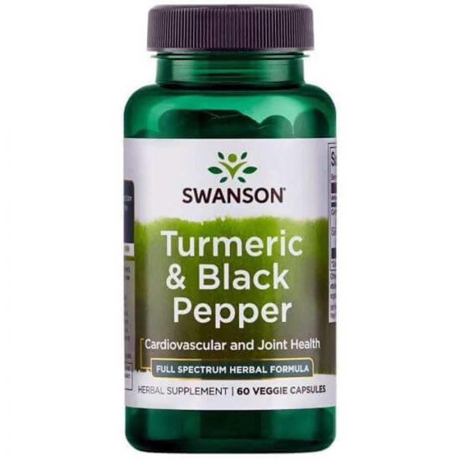 Turmeric cu piper negru, 60 capsule, Swanson