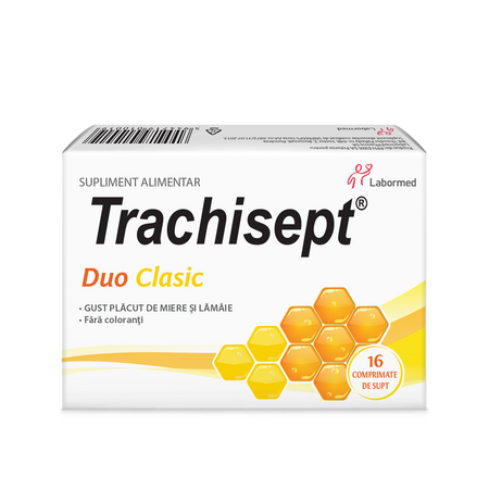Trachisept Duo Clasic, 16 comprimate pentru supt, Labormed 644694