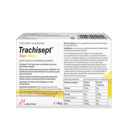 Trachisept Duo Clasic, 16 comprimate pentru supt, Labormed 644693