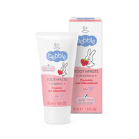 Pasta de dinti cu aroma de capsune, + 6 luni, 50 ml, Bebble