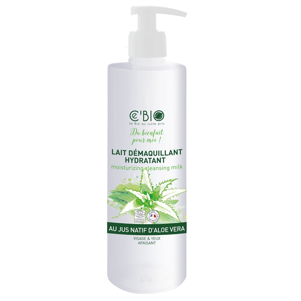 Lapte demachiant organic cu aloe vera, 200 ml, Ce'Bio